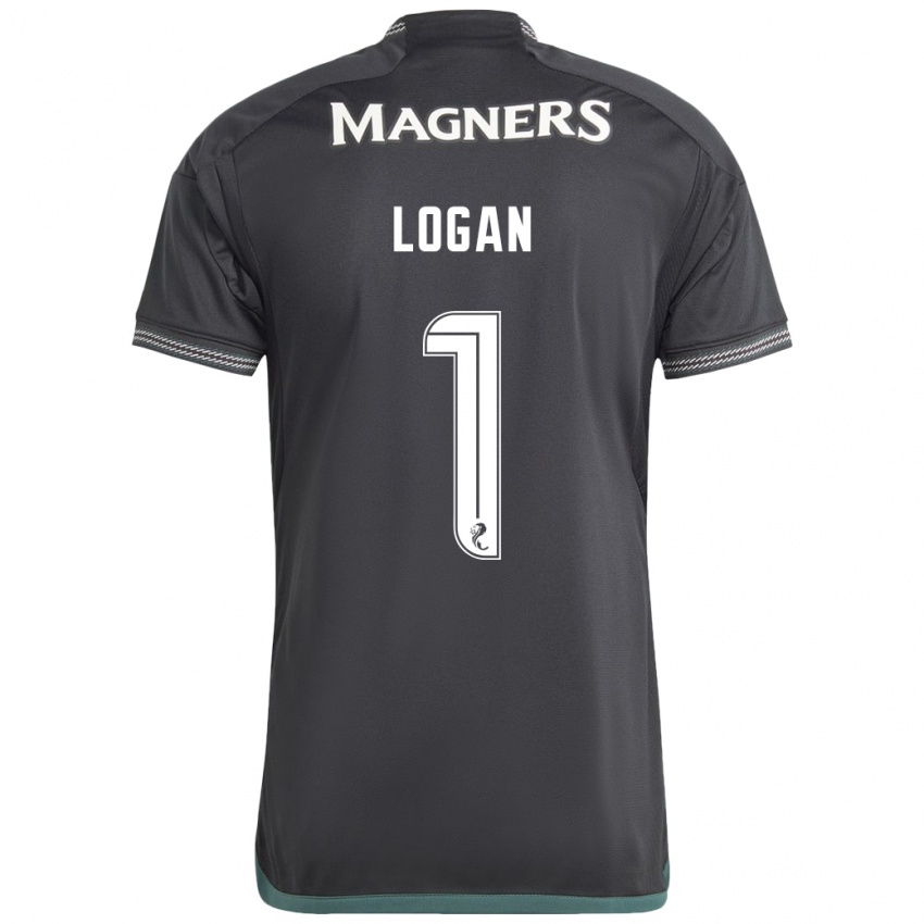 Hombre Camiseta Chloe Logan #1 Negro 2ª Equipación 2023/24 La Camisa Argentina