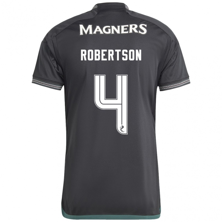 Hombre Camiseta Lisa Robertson #4 Negro 2ª Equipación 2023/24 La Camisa Argentina