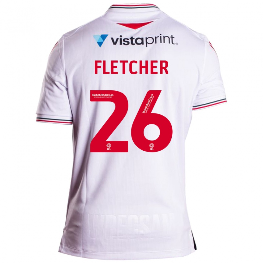 Hombre Camiseta Steven Fletcher #26 Blanco 2ª Equipación 2023/24 La Camisa Argentina