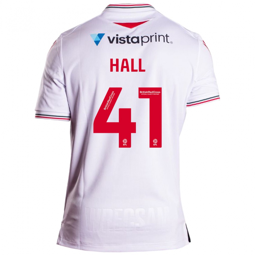 Hombre Camiseta Liam Hall #41 Blanco 2ª Equipación 2023/24 La Camisa Argentina