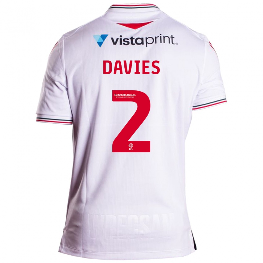 Hombre Camiseta Phoebe Davies #2 Blanco 2ª Equipación 2023/24 La Camisa Argentina