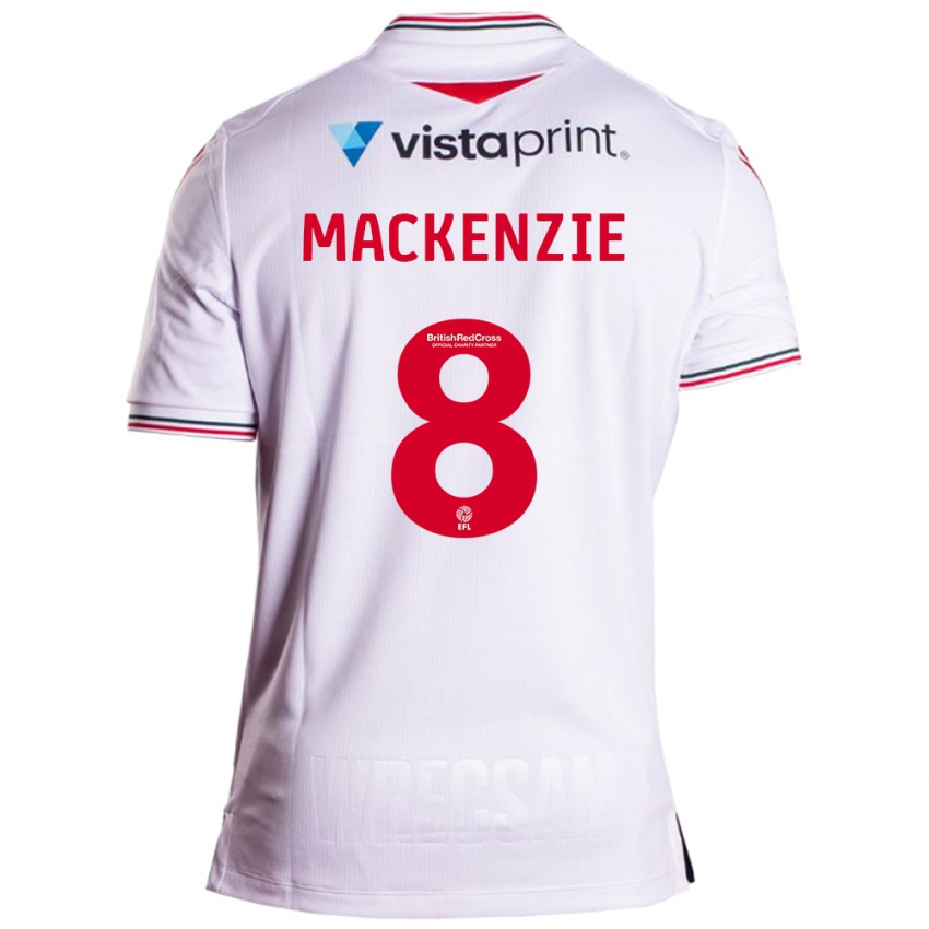 Hombre Camiseta Libby Mackenzie #8 Blanco 2ª Equipación 2023/24 La Camisa Argentina