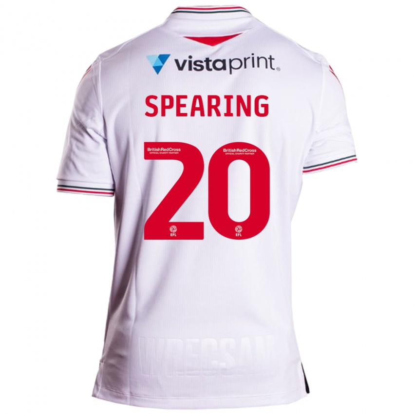 Hombre Camiseta Natasha Spearing #20 Blanco 2ª Equipación 2023/24 La Camisa Argentina