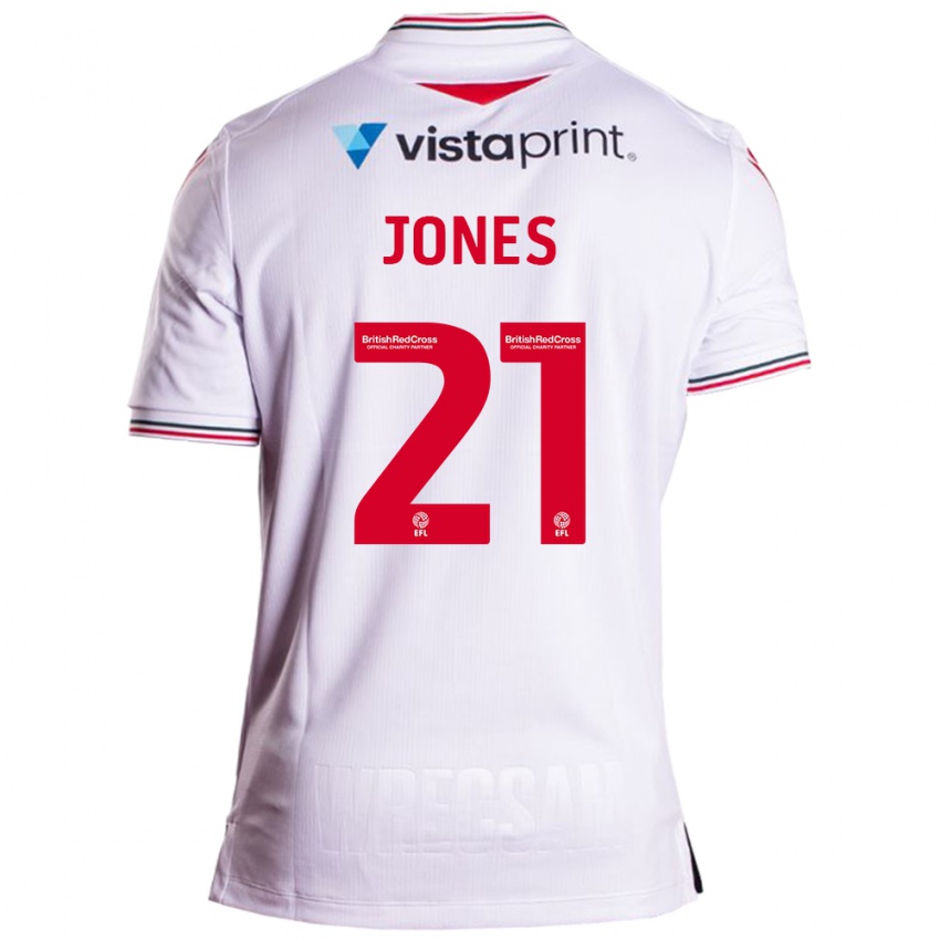 Hombre Camiseta Lili Jones #21 Blanco 2ª Equipación 2023/24 La Camisa Argentina