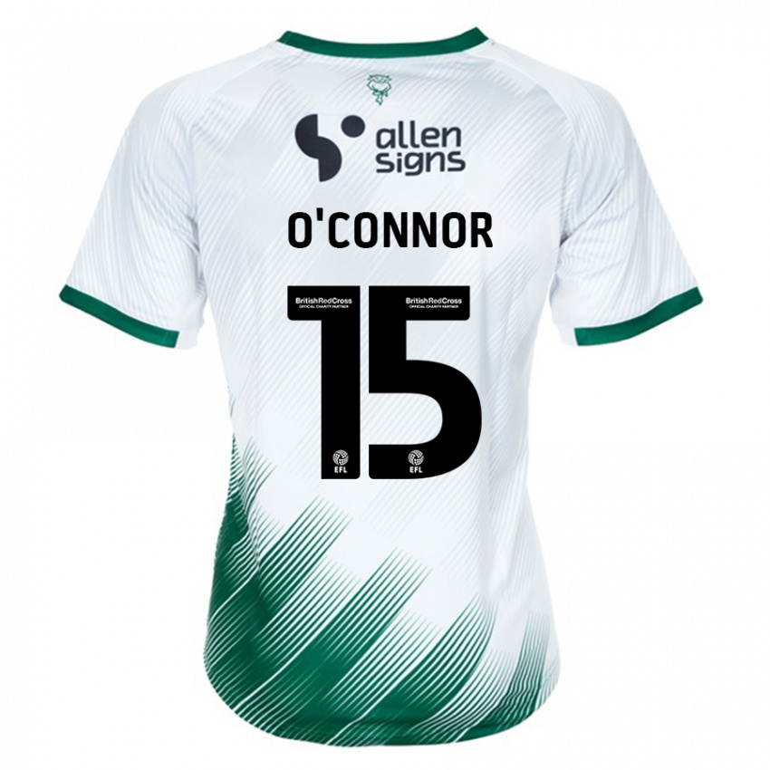 Hombre Camiseta Paudie O'connor #15 Blanco 2ª Equipación 2023/24 La Camisa Argentina