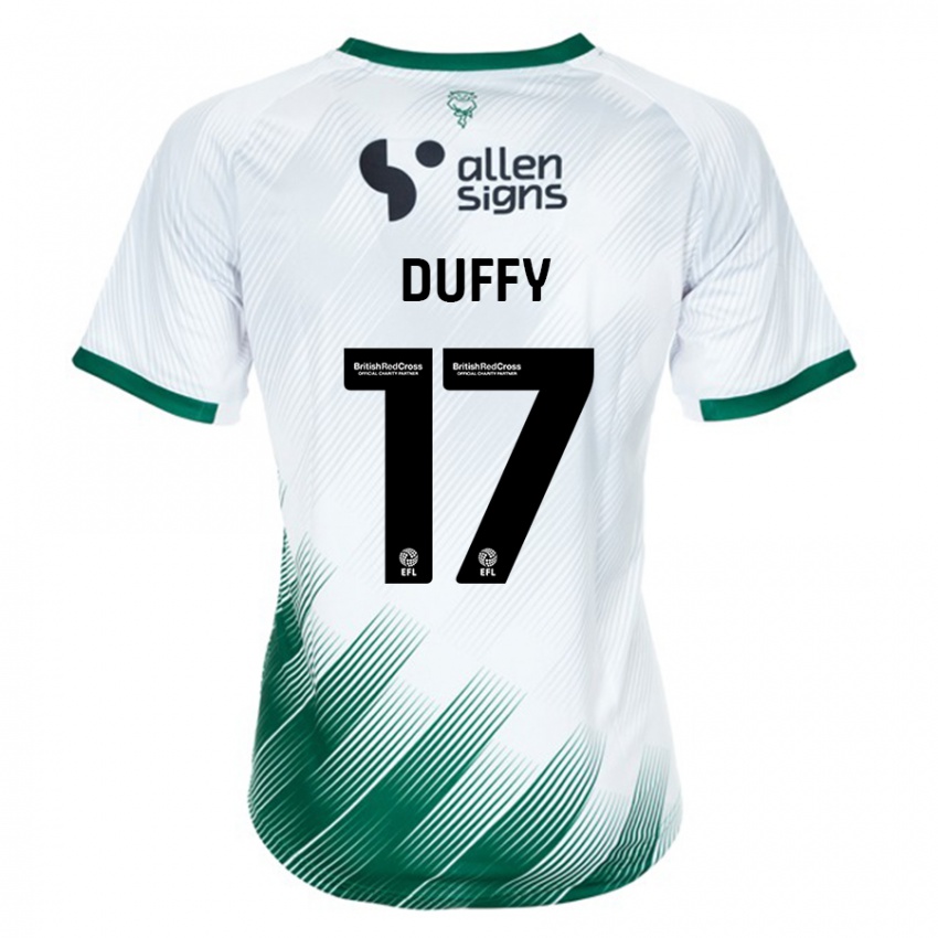 Hombre Camiseta Dylan Duffy #17 Blanco 2ª Equipación 2023/24 La Camisa Argentina