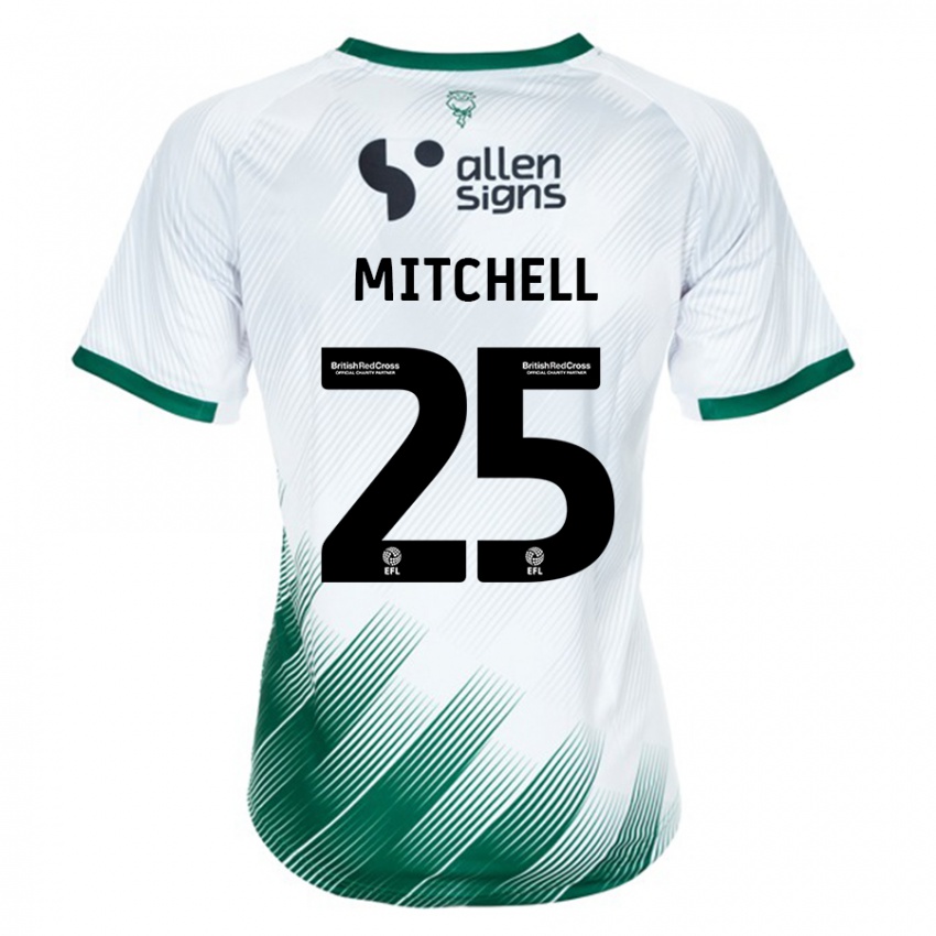 Hombre Camiseta Alex Mitchell #25 Blanco 2ª Equipación 2023/24 La Camisa Argentina