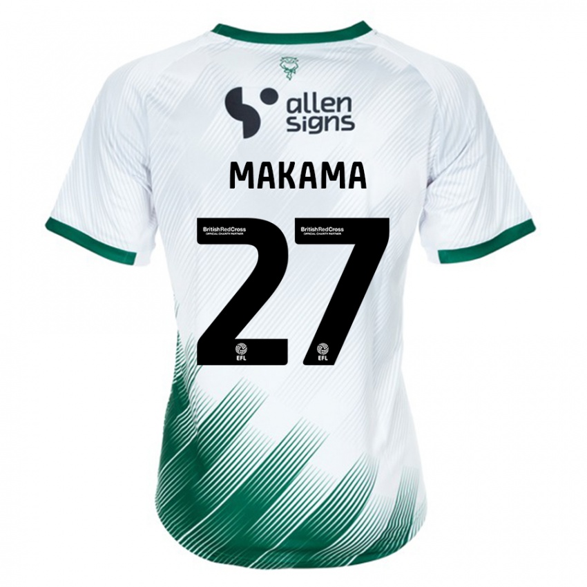 Hombre Camiseta Jovon Makama #27 Blanco 2ª Equipación 2023/24 La Camisa Argentina