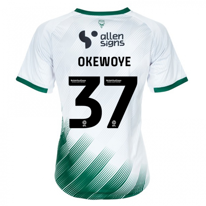 Hombre Camiseta Gbolahan Okewoye #37 Blanco 2ª Equipación 2023/24 La Camisa Argentina