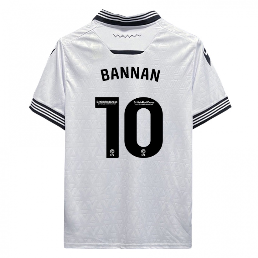 Hombre Camiseta Barry Bannan #10 Blanco 2ª Equipación 2023/24 La Camisa Argentina