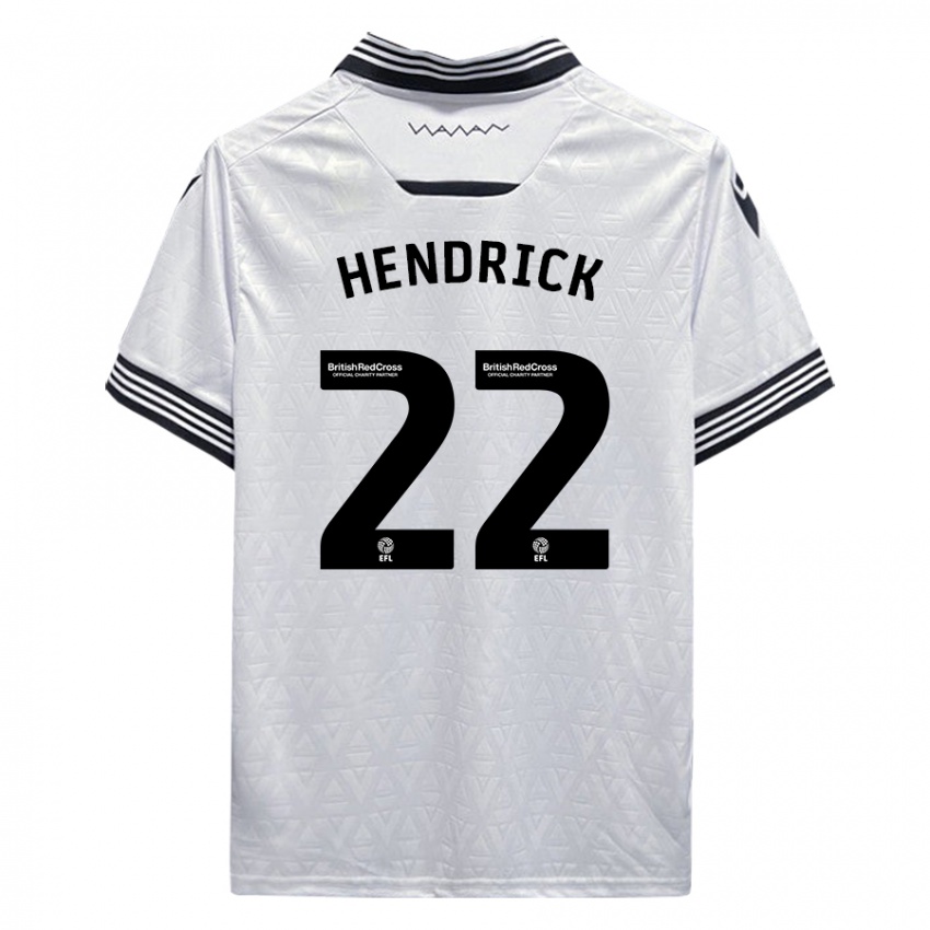Hombre Camiseta Jeff Hendrick #22 Blanco 2ª Equipación 2023/24 La Camisa Argentina
