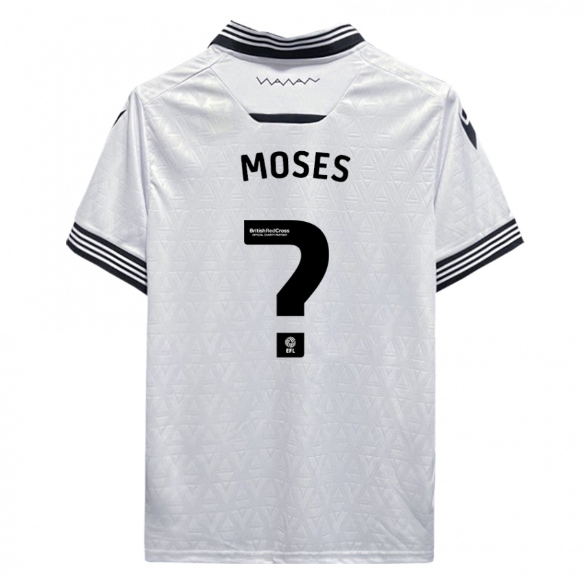 Hombre Camiseta Devlan Moses #0 Blanco 2ª Equipación 2023/24 La Camisa Argentina