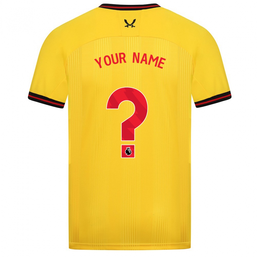 Hombre Camiseta Su Nombre #0 Amarillo 2ª Equipación 2023/24 La Camisa Argentina