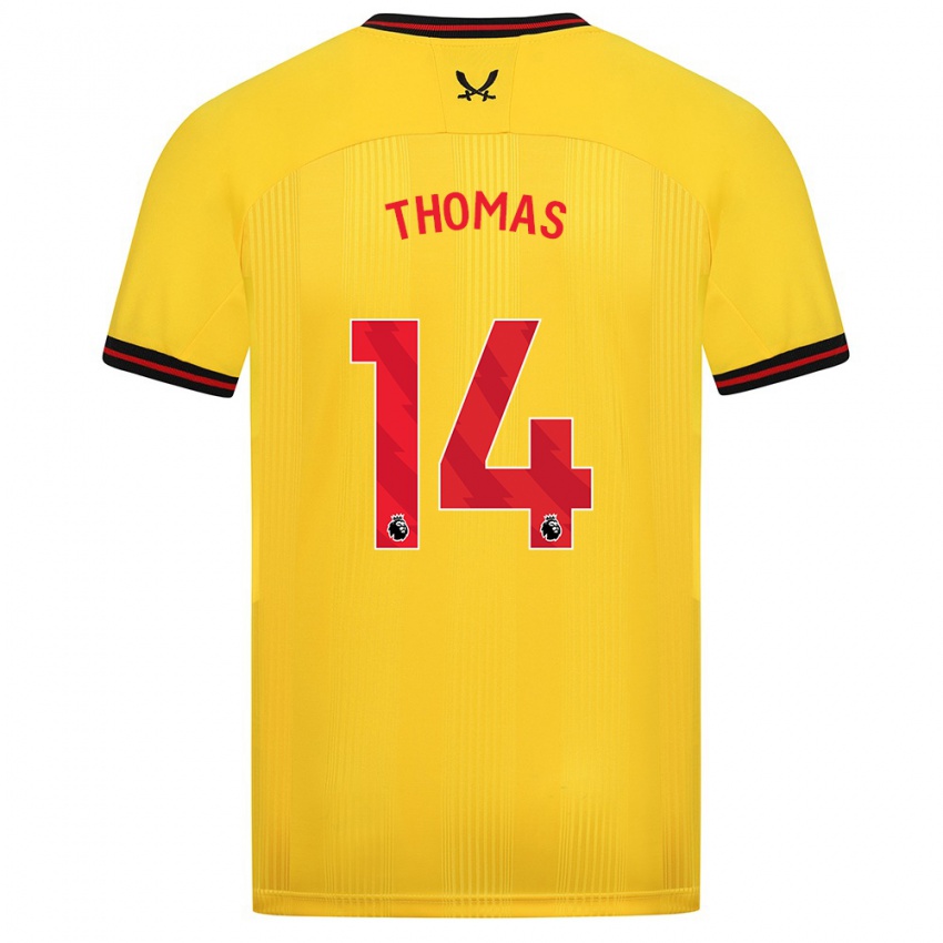 Hombre Camiseta Luke Thomas #14 Amarillo 2ª Equipación 2023/24 La Camisa Argentina