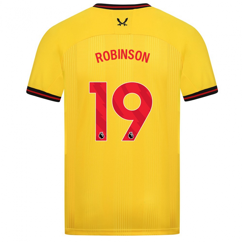 Hombre Camiseta Jack Robinson #19 Amarillo 2ª Equipación 2023/24 La Camisa Argentina