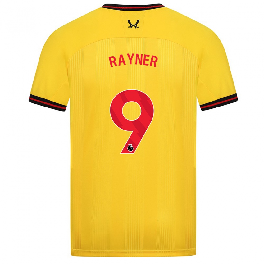 Hombre Camiseta Rebecca Rayner #9 Amarillo 2ª Equipación 2023/24 La Camisa Argentina