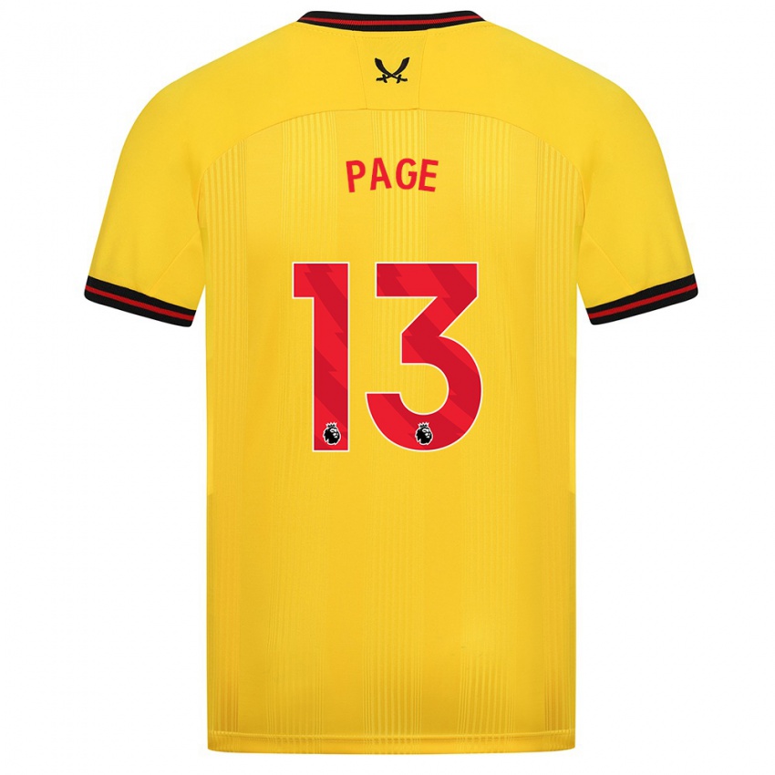 Hombre Camiseta Olivia Jane Page #13 Amarillo 2ª Equipación 2023/24 La Camisa Argentina