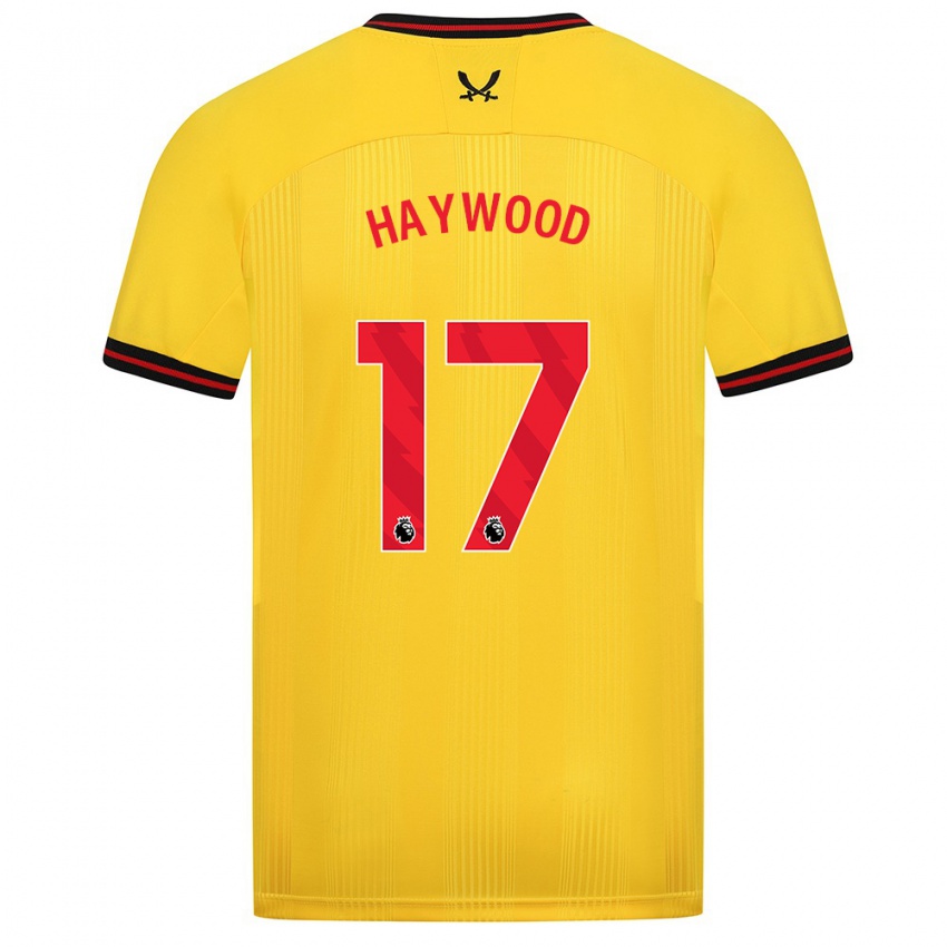 Hombre Camiseta Sophie Haywood #17 Amarillo 2ª Equipación 2023/24 La Camisa Argentina