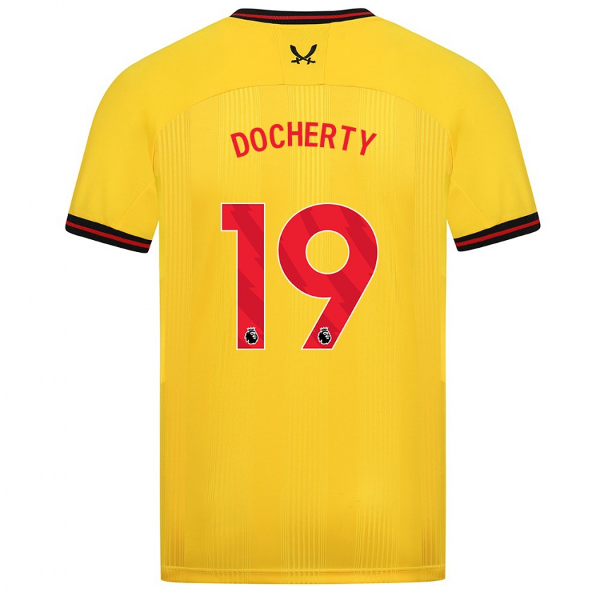 Hombre Camiseta Charley Docherty #19 Amarillo 2ª Equipación 2023/24 La Camisa Argentina