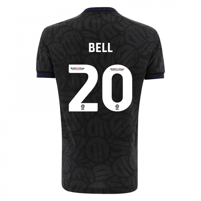 Hombre Camiseta Sam Bell #20 Negro 2ª Equipación 2023/24 La Camisa Argentina