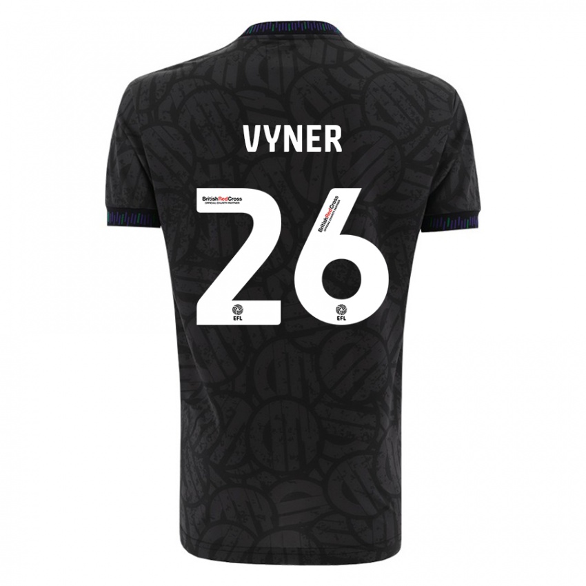 Hombre Camiseta Zak Vyner #26 Negro 2ª Equipación 2023/24 La Camisa Argentina