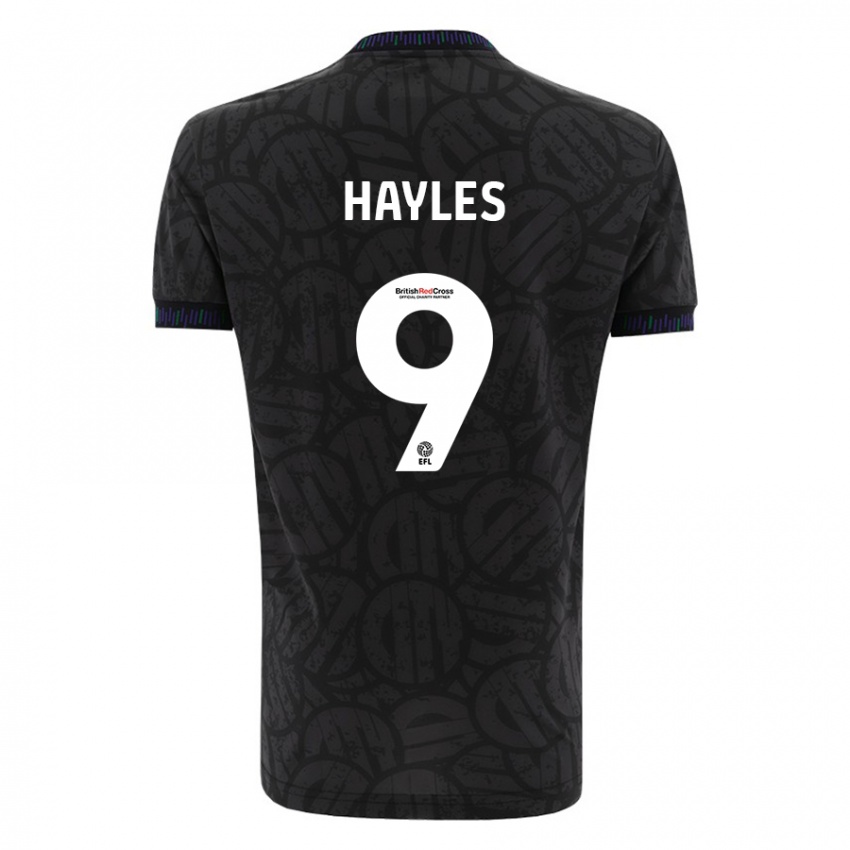 Hombre Camiseta Shania Hayles #9 Negro 2ª Equipación 2023/24 La Camisa Argentina