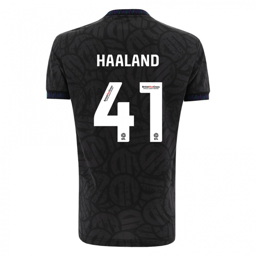 Hombre Camiseta Benedicte Haaland #41 Negro 2ª Equipación 2023/24 La Camisa Argentina