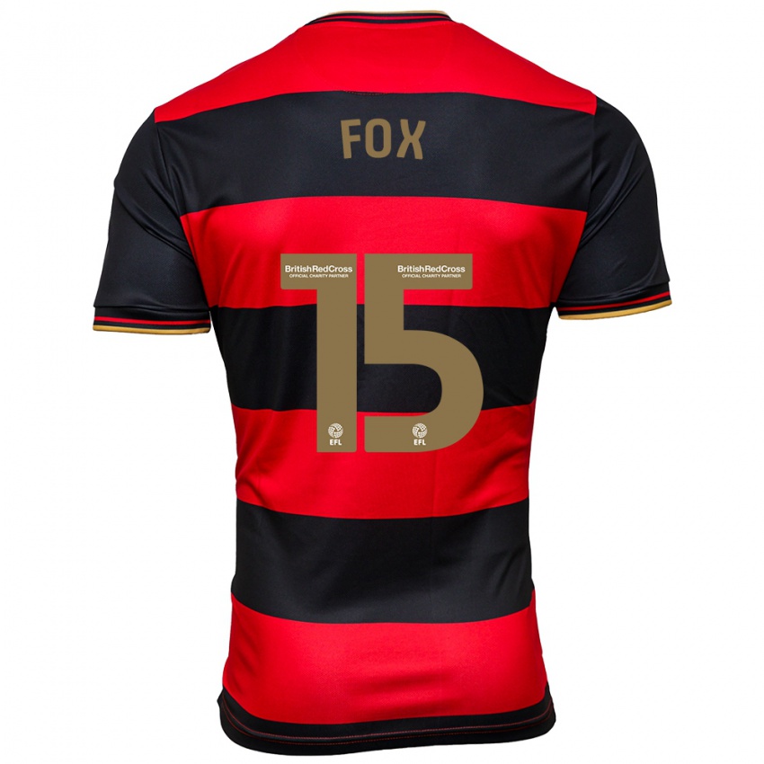 Hombre Camiseta Morgan Fox #15 Negro Rojo 2ª Equipación 2023/24 La Camisa Argentina