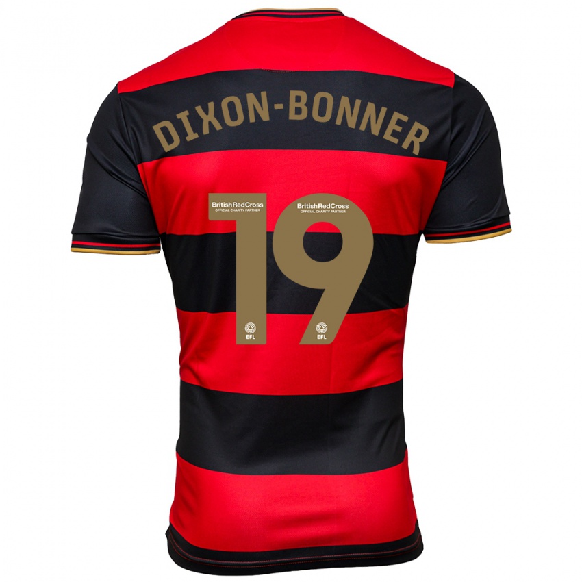 Hombre Camiseta Elijah Dixon-Bonner #19 Negro Rojo 2ª Equipación 2023/24 La Camisa Argentina
