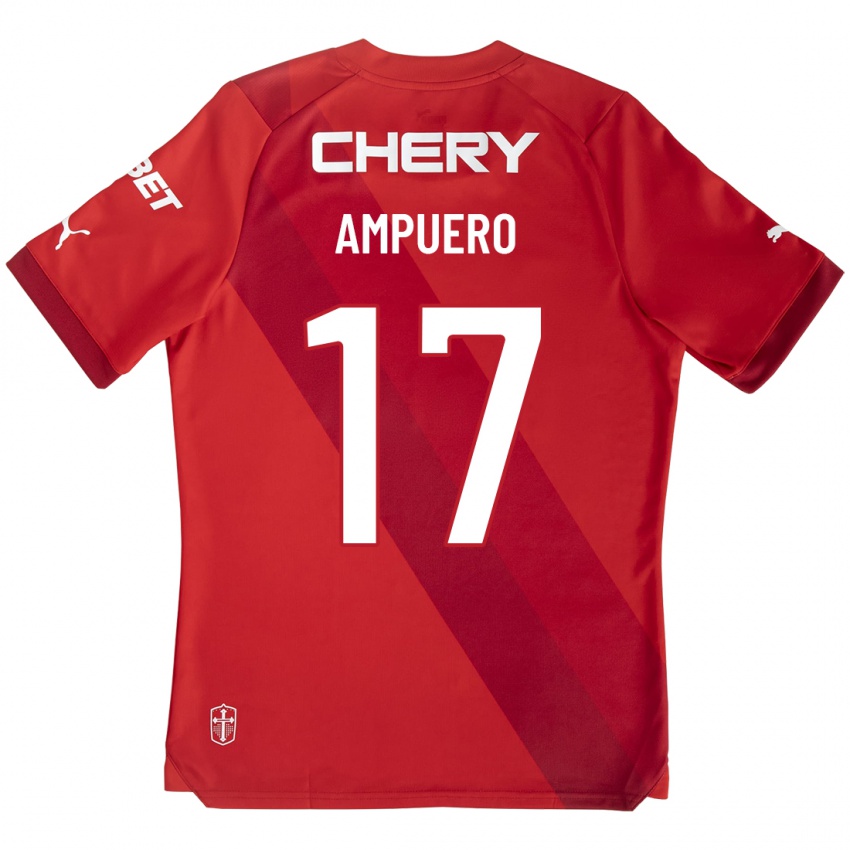 Hombre Camiseta Branco Ampuero #17 Rojo 2ª Equipación 2023/24 La Camisa Argentina