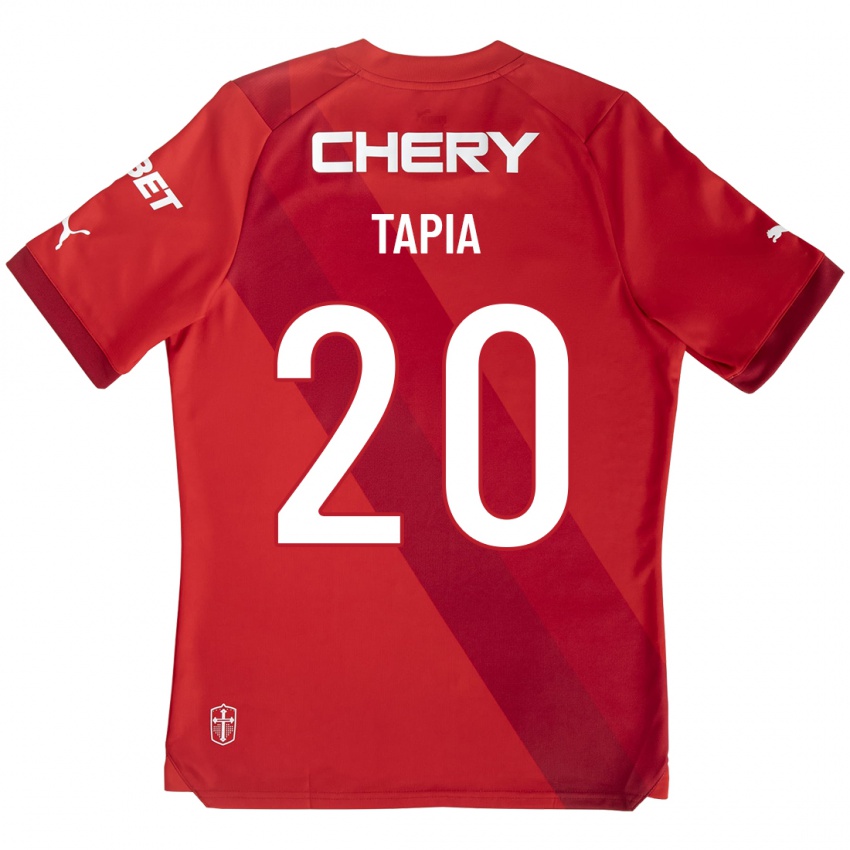 Hombre Camiseta Gonzalo Tapia #20 Rojo 2ª Equipación 2023/24 La Camisa Argentina