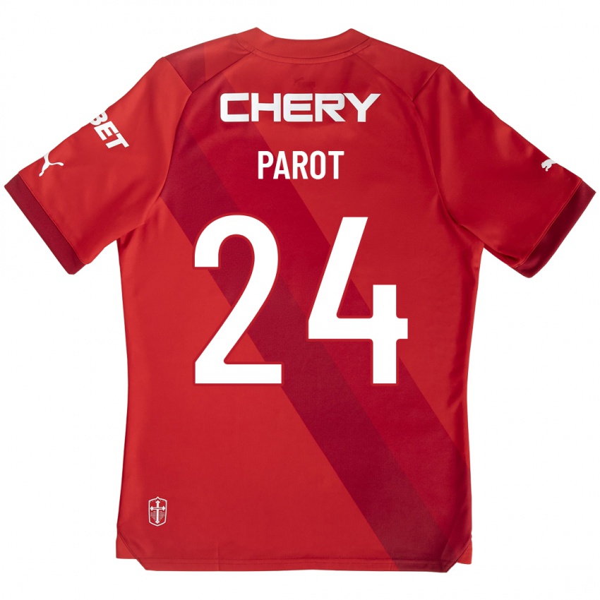 Hombre Camiseta Alfonso Parot #24 Rojo 2ª Equipación 2023/24 La Camisa Argentina