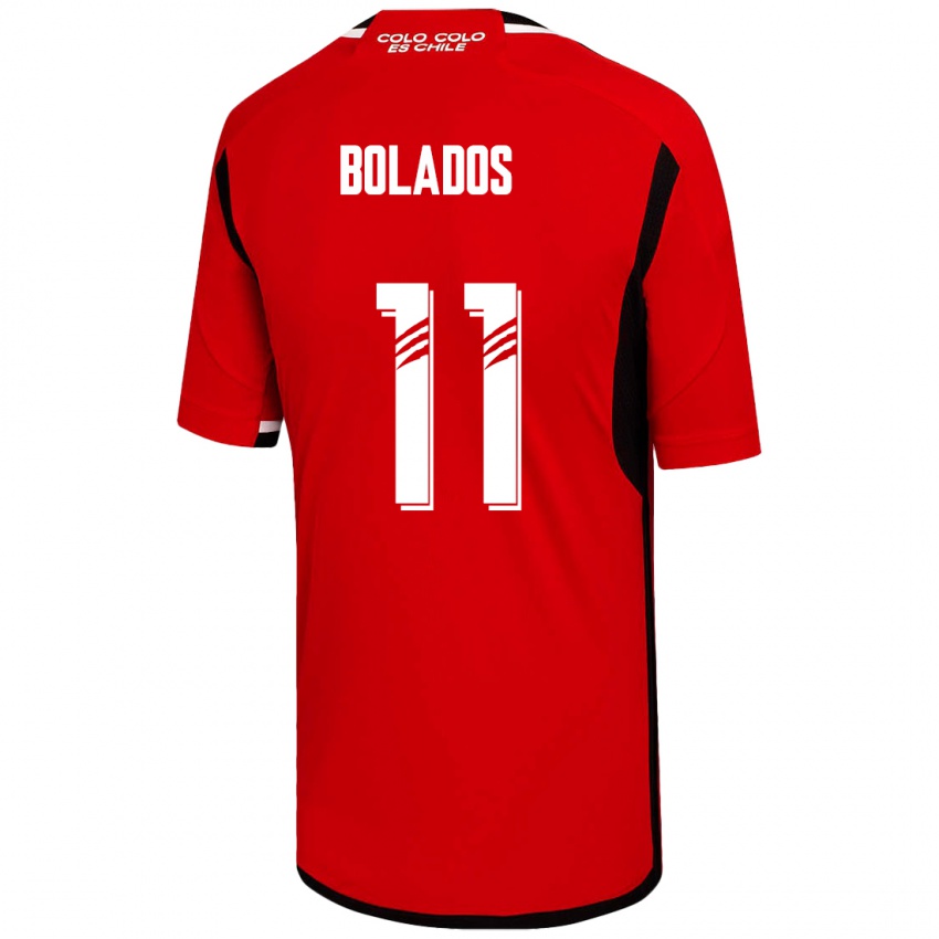 Hombre Camiseta Marcos Bolados #11 Rojo 2ª Equipación 2023/24 La Camisa Argentina