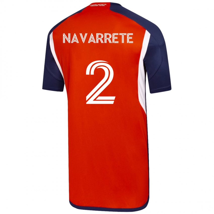 Hombre Camiseta Daniel Navarrete #2 Blanco 2ª Equipación 2023/24 La Camisa Argentina