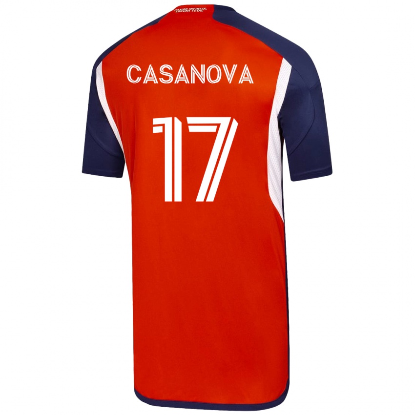 Hombre Camiseta Luis Casanova #17 Blanco 2ª Equipación 2023/24 La Camisa Argentina