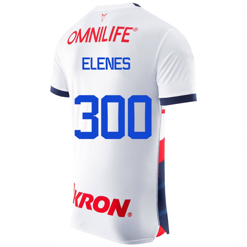 Hombre Camiseta José Elenes #300 Blanco 2ª Equipación 2023/24 La Camisa Argentina