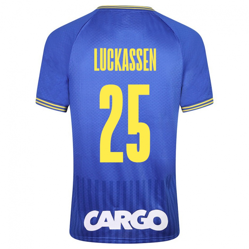 Hombre Camiseta Derrick Luckassen #25 Azul 2ª Equipación 2023/24 La Camisa Argentina