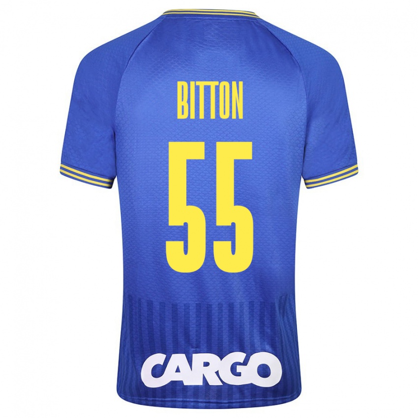 Hombre Camiseta Nir Bitton #55 Azul 2ª Equipación 2023/24 La Camisa Argentina