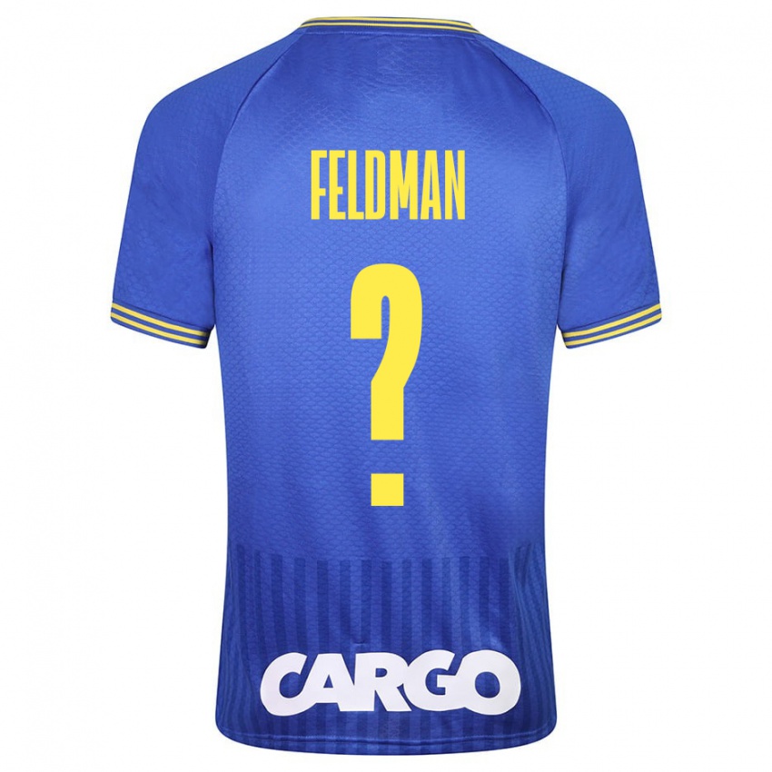 Hombre Camiseta Ron Feldman #0 Azul 2ª Equipación 2023/24 La Camisa Argentina