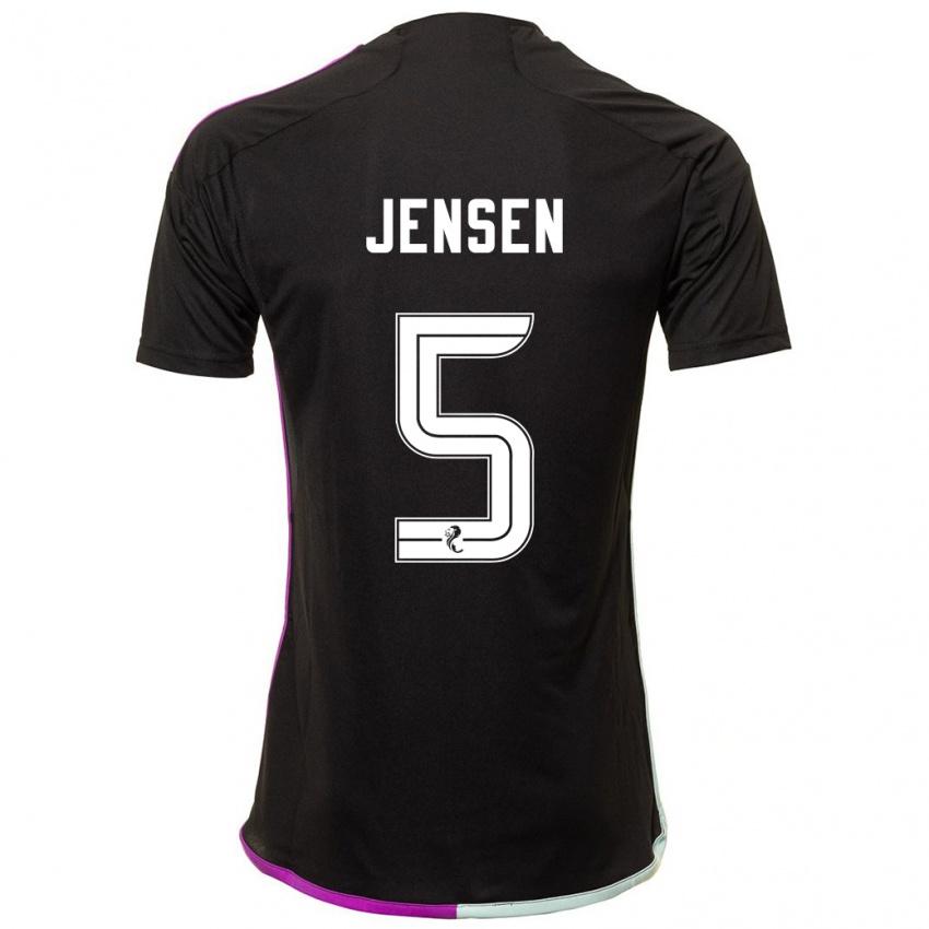 Hombre Camiseta Richard Jensen #5 Negro 2ª Equipación 2023/24 La Camisa Argentina