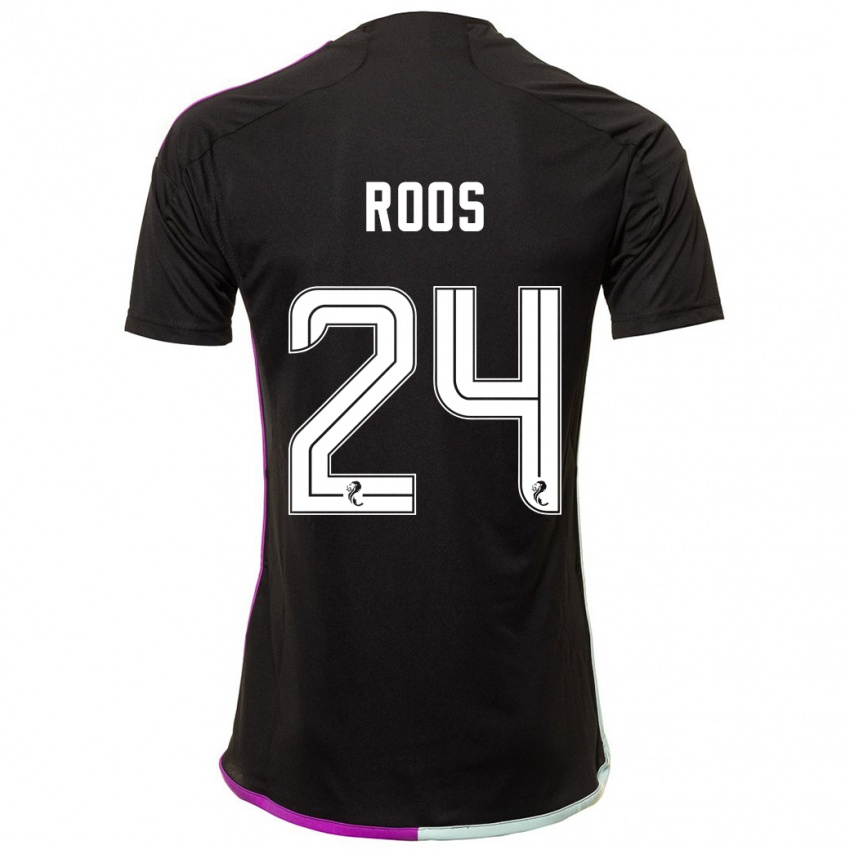 Hombre Camiseta Kelle Roos #24 Negro 2ª Equipación 2023/24 La Camisa Argentina