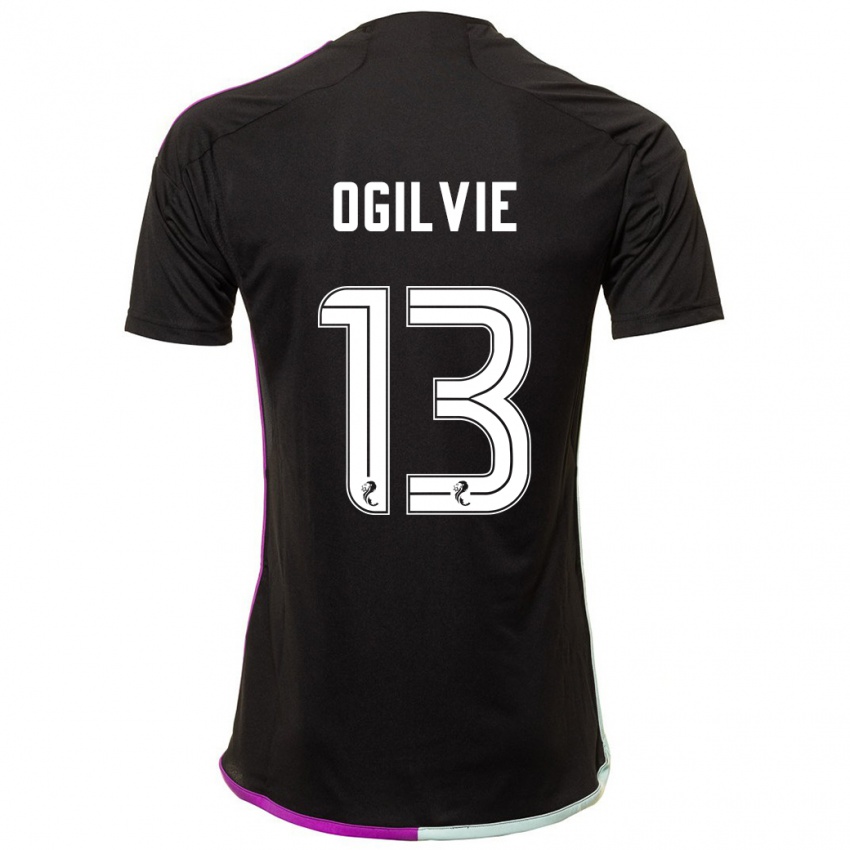 Hombre Camiseta Francesca Ogilvie #13 Negro 2ª Equipación 2023/24 La Camisa Argentina