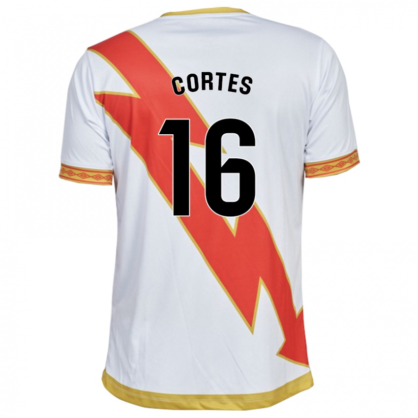 Mujer Camiseta José Cortés #16 Blanco 1ª Equipación 2023/24 La Camisa Argentina