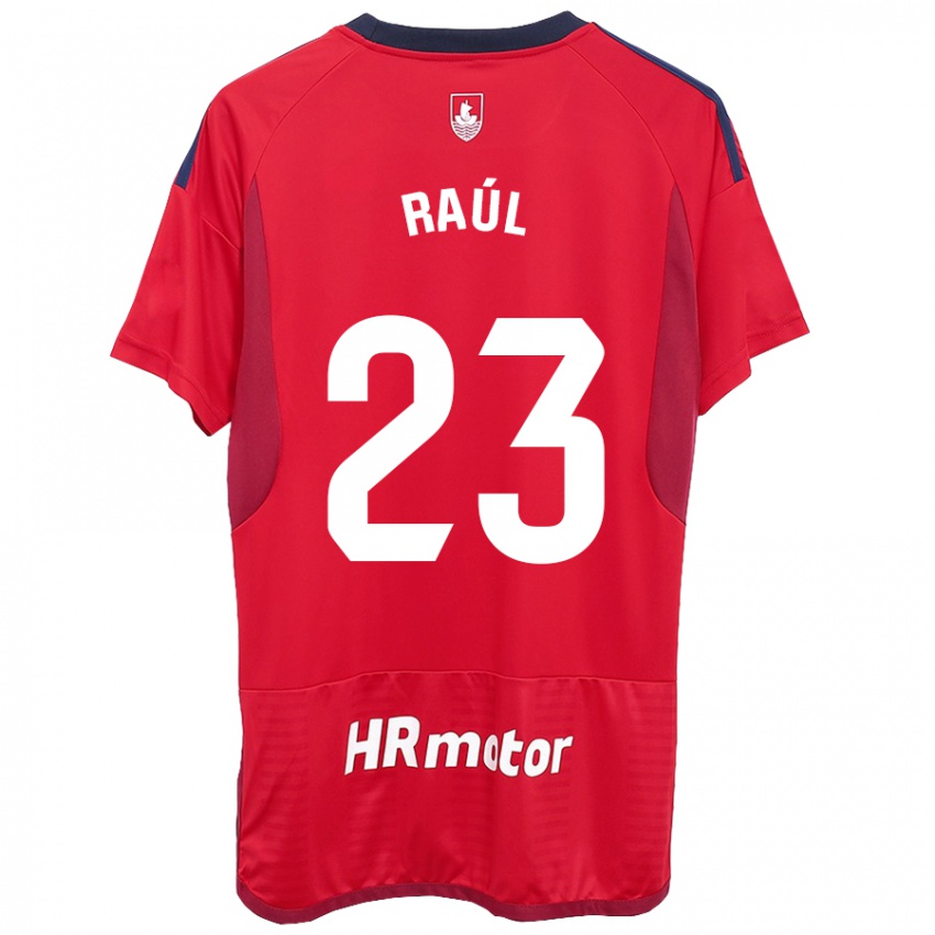 Mujer Camiseta Raúl García #23 Rojo 1ª Equipación 2023/24 La Camisa Argentina