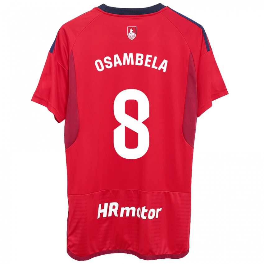 Mujer Camiseta Asier Osambela #8 Rojo 1ª Equipación 2023/24 La Camisa Argentina