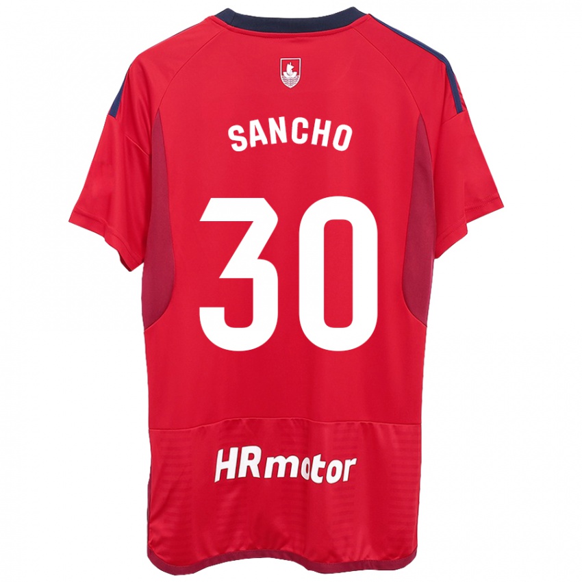 Mujer Camiseta Dani Sancho #30 Rojo 1ª Equipación 2023/24 La Camisa Argentina