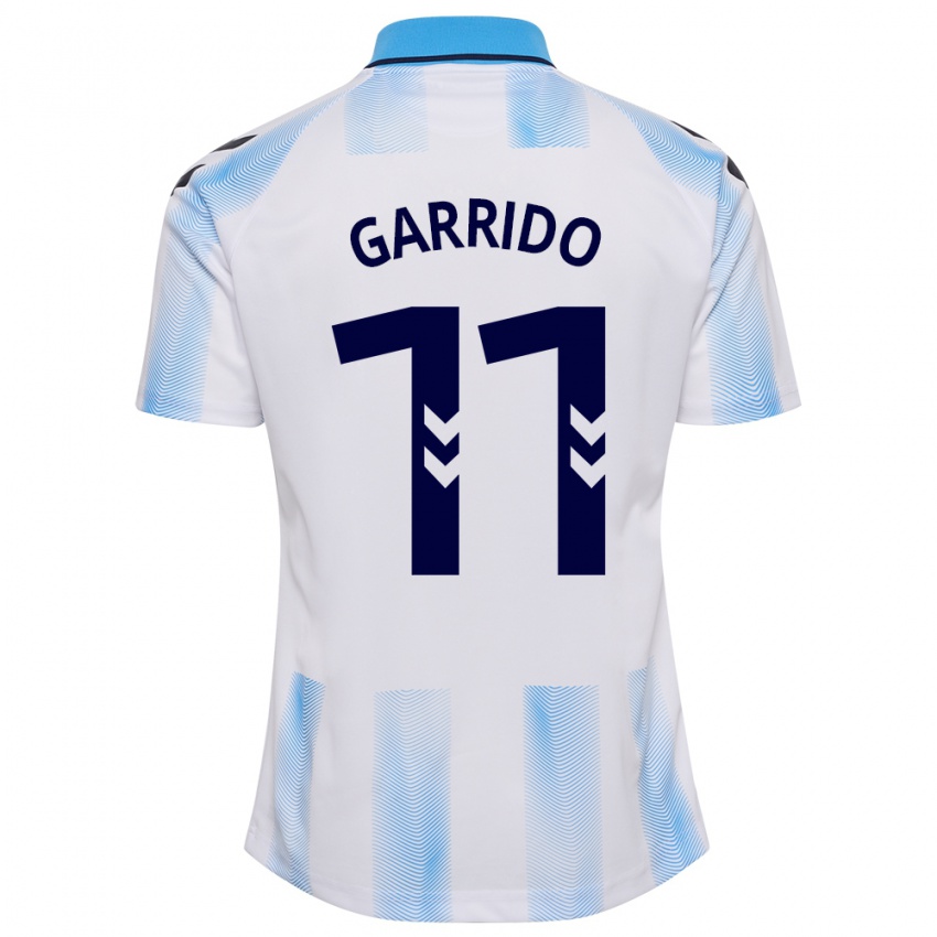 Mujer Camiseta Rafael Garrido #11 Blanco Azul 1ª Equipación 2023/24 La Camisa Argentina