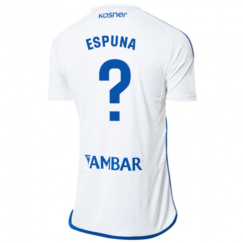 Mujer Camiseta Nico Espuña #0 Blanco 1ª Equipación 2023/24 La Camisa Argentina
