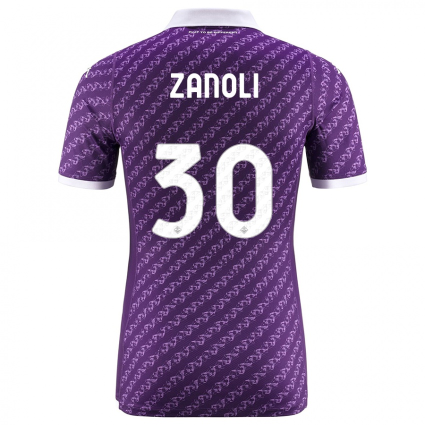 Mujer Camiseta Martina Zanoli #30 Violeta 1ª Equipación 2023/24 La Camisa Argentina