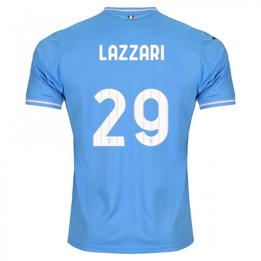 Mujer Camiseta Manuel Lazzari #29 Azul 1ª Equipación 2023/24 La Camisa Argentina